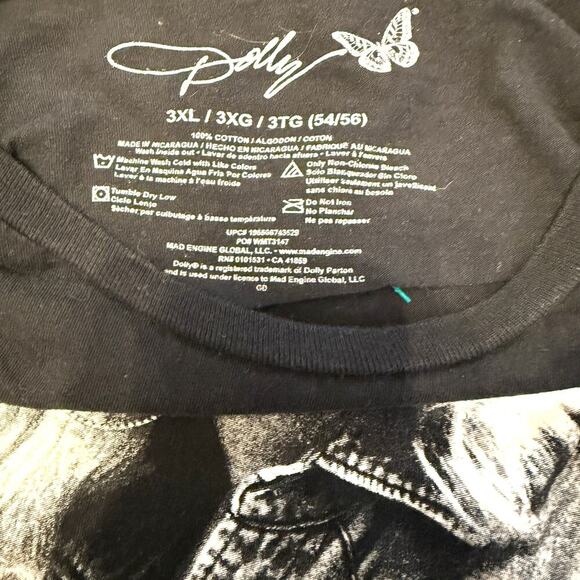 Dolly Parton T-Shirt Black Graphic Tee Country Music Legend Vintage Style 3XL - Picture 3 of 4